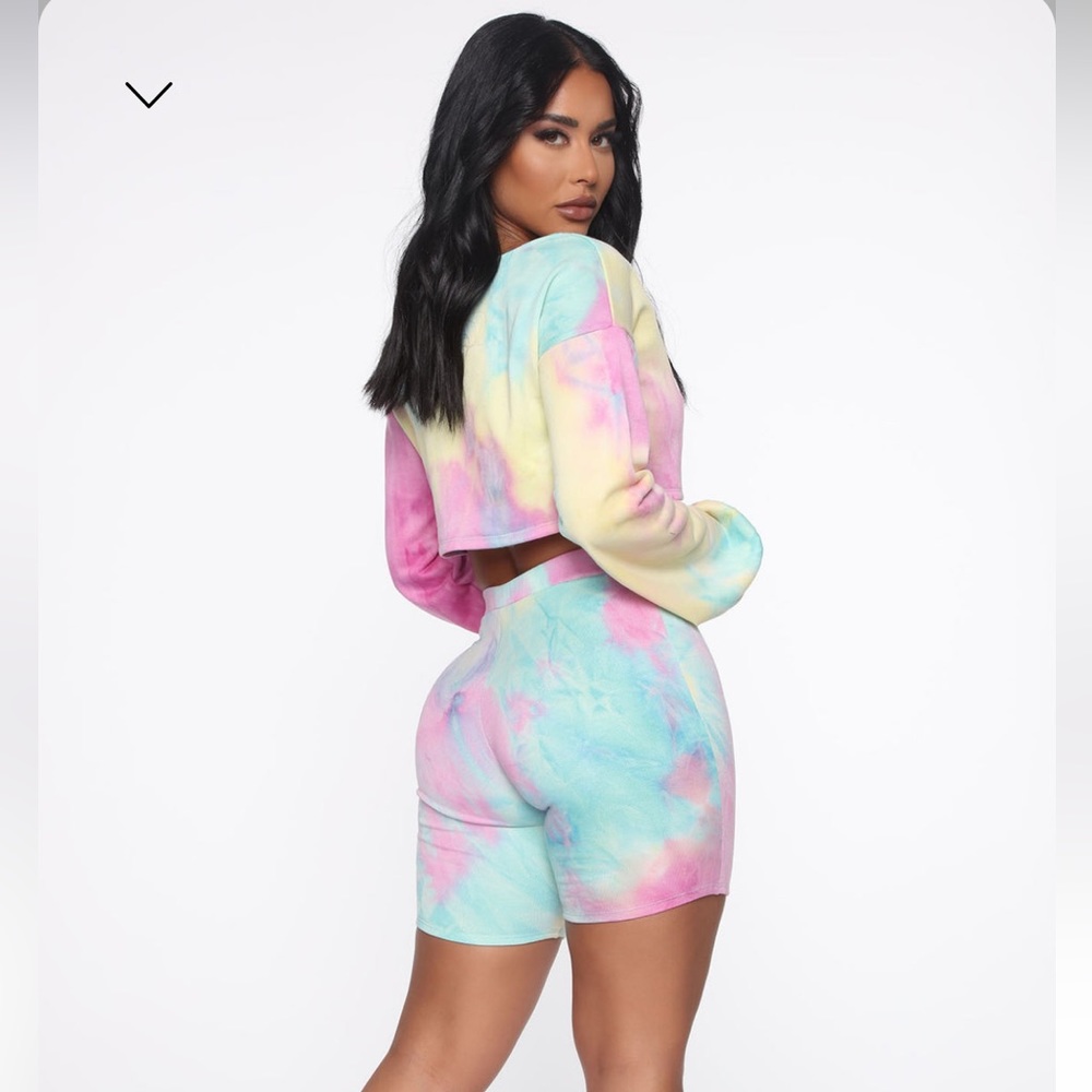 Tie dyed biker set